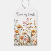 Custom Wildflowers Handmade Care Instructions ギフトタグ (正面)