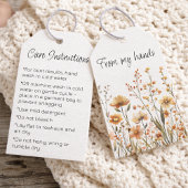 Custom Wildflowers Handmade Care Instructions ギフトタグ