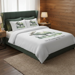 Custom Williams Family Lodge Rustic Watercolor Art 枕カバー