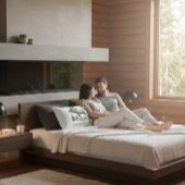 Custom Williams Family Lodge Rustic Watercolor Art 枕カバー