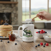 Custom Williams Family Lodge Watercolor Moose コーヒーマグカップ