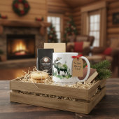 Custom Williams Family Lodge Watercolor Moose コーヒーマグカップ