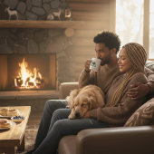 Custom Williams Family Lodge Watercolor Moose コーヒーマグカップ