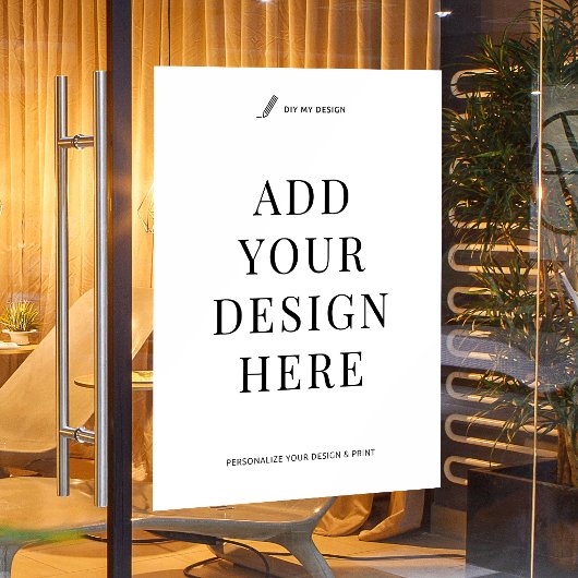 Custom Window Decal Printing 18x24" Vinyl Signage ウィンドウサイン