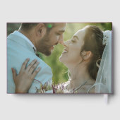 Custom Wine Floral Guest Book with Photo & Text ゲストブック (裏面)