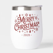 Custom wine tumbler Christmas gift for employees (左面)