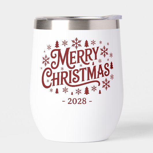 Custom wine tumbler Christmas gift for employees (左面)