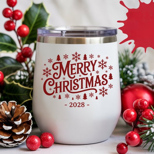 Custom wine tumbler Christmas gift for employees