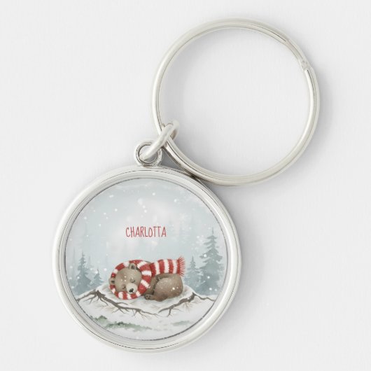 Custom Winter Bear Keychain キーホルダー (正面)