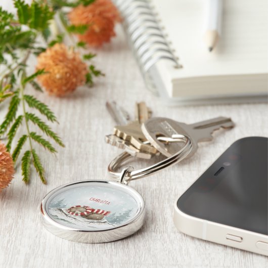 Custom Winter Bear Keychain キーホルダー (側面)