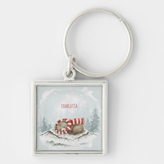 Custom Winter Bear Keychain キーホルダー (正面)