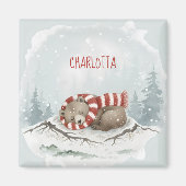 Custom Winter Bear Magnet マグネット (正面)