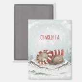 Custom Winter Bear Magnet マグネット (正面/裏面)