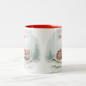 Custom Winter Bear Mug – Sleeping Animal Design ツートーンマグカップ (中央)