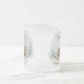 Custom Winter Bear Mug – Sleeping Animal Design フロストグラスマグカップ (中央)