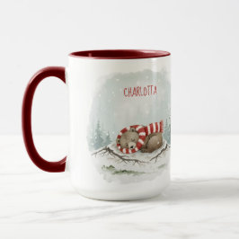 Custom Winter Bear Mug – Sleeping Animal Design マグカップ