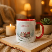 Custom Winter Bear Mug – Sleeping Animal Design マグカップ