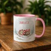 Custom Winter Bear Mug – Sleeping Animal Design マグカップ