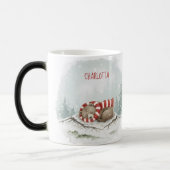 Custom Winter Bear Mug – Sleeping Animal Design モーフィングマグカップ (左)