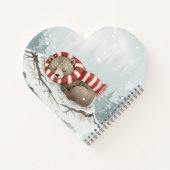 Custom Winter Bear Spiral Notebook ノートブック (裏面)