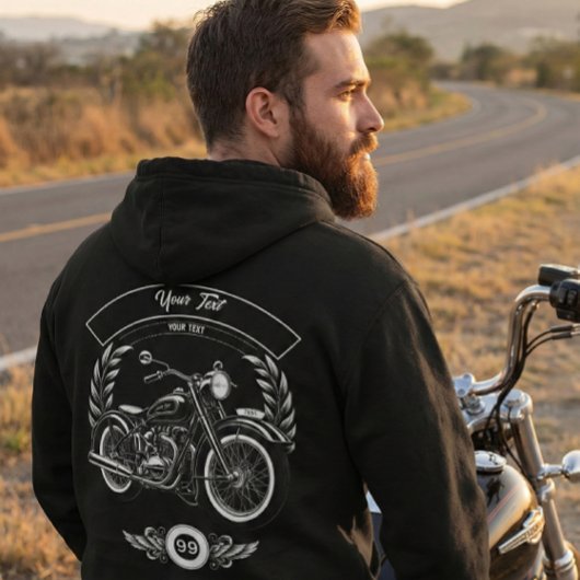 Custom Winter Biker Skull Motorcycle Zip Hoodie パーカ