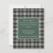 Custom Winter Engagement Photo Card with Tartan シーズンカード (裏面)