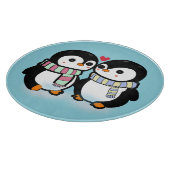 Custom Winter Penguin Love カッティングボード (角)