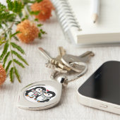 Custom Winter Penguin Love キーホルダー (側面)