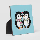 Custom Winter Penguin Love フォトプラーク (正面)