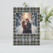 Custom Winter Photo Engagement Thank You Card サンキューカード (スタンド正面)