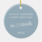 Custom Winter Wonderland Landscape Art Painting セラミックオーナメント (裏面)