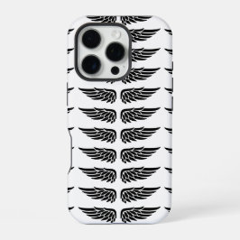 Custom with eagle wing black and white iPhone Case iPhone 16 Proケース