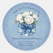 Custom Women Owned Floral Promotional Business  ラウンドシール (正面)