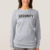 Custom Womens Double Sided Long Sleeve Security Tシャツ (正面)