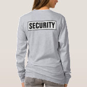 Custom Womens Double Sided Long Sleeve Security Tシャツ (裏面)