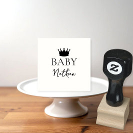 Custom wooden stamp for baby shower  ラバースタンプ