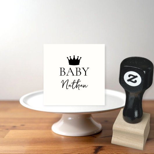 Custom wooden stamp for baby shower  ラバースタンプ