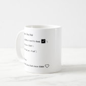 Custom World’s Best Dad Code Mug – Year Gift コーヒーマグカップ (正面左)