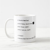 Custom World’s Best Dad Code Mug – Year Gift コーヒーマグカップ (左)