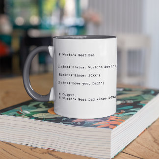 Custom World’s Best Dad Code Mug – Year Gift コーヒーマグカップ
