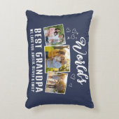 Custom World's Best Grandpa 3 Photo  アクセントクッション (正面(垂直))