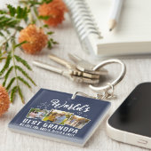 Custom World's Best Grandpa 3 Photo  キーホルダー (正面右)