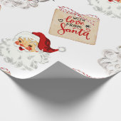 Custom Xmas Gift Wrap Retro Santa Holiday Paper ラッピングペーパー (角)