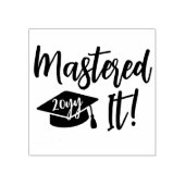 Custom Year Masters Degree Graduation Mastered It ラバースタンプ (インプリント)