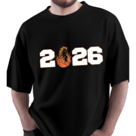 Custom Year of Fire Horse 2026 New Year  Tシャツ