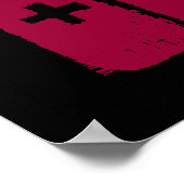 Custom Year Surprise Birthday Party Grunge Style ポスター (角)