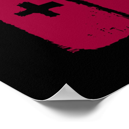 Custom Year Surprise Birthday Party Grunge Style ポスター (角)