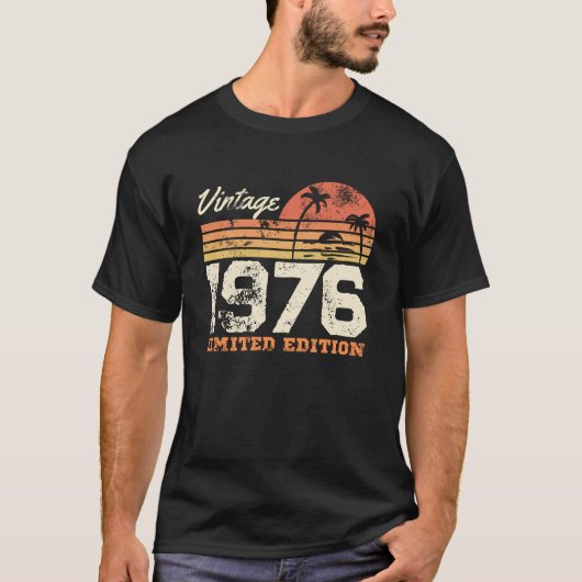 Custom Year Vintage 1976 Limited Edition Tシャツ (正面)