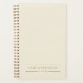 Custom Yearly Planner | Sleek Neutral Design プランナー手帳 (正面)