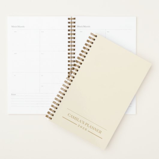 Custom Yearly Planner | Sleek Neutral Design プランナー手帳 (ディスプレー)